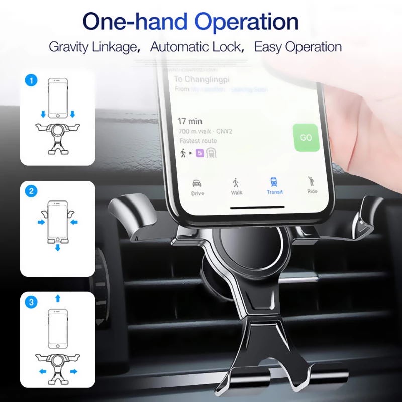 Universal Gravity Car Phone Holder/Smartphone Car Bracket Ventilasi Udara Stand Mount Untuk Semua Telepon Mendukung Telepon/Penjualan Panas