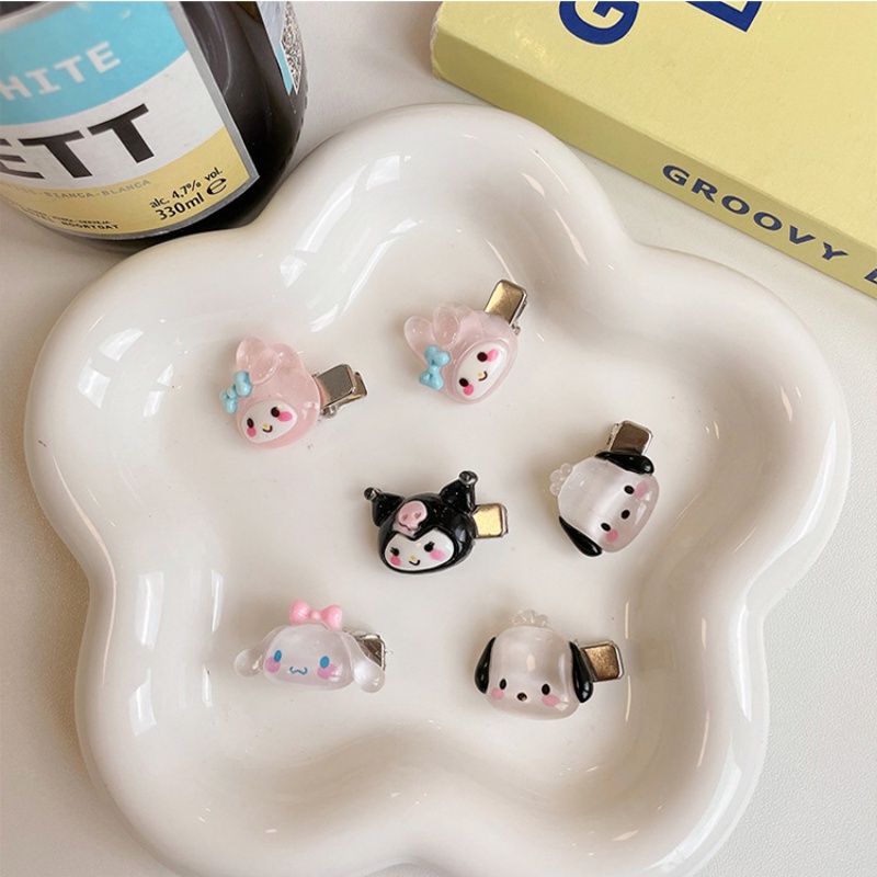 [Harga Grosir] Wanita Kartun Sanrio Melody Kuromi Cinnamoroll Jepit Rambut Kecil Gadis Manis Lucu Duckbill Jepit Rambut Kawaii Aksesoris Rambut Populer Hair Claw Headwear