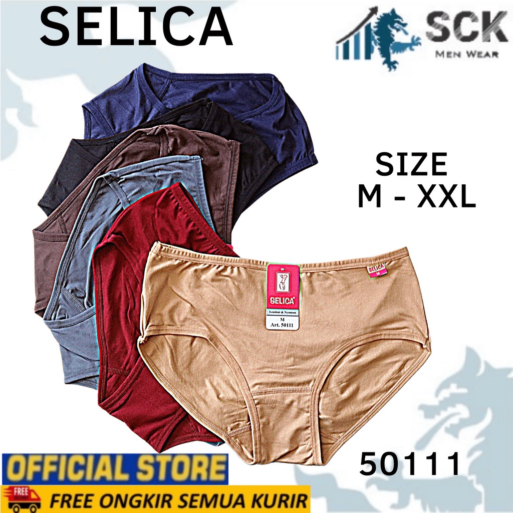 CD Wanita SELICA 50111 Bahan Katun / Pakaian Dalam Seamless / Celana Dalam Halus