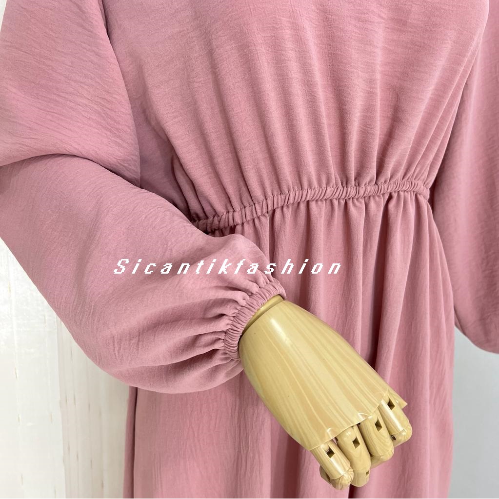 Dress Wanita Fashion Muslim // Long Dress Wanita Crinkle airflow