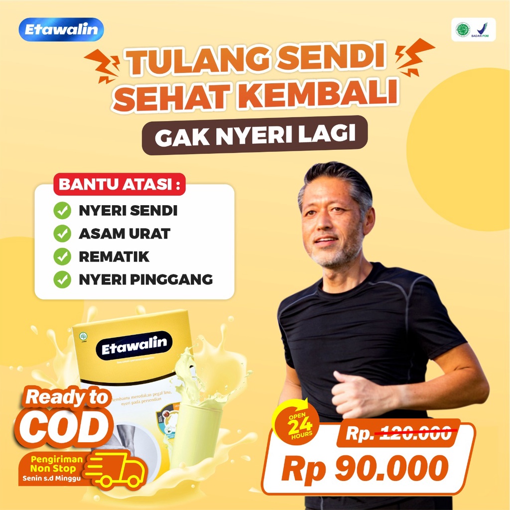 Etawalin – Susu Kambing Etawa Premiun Solusi Asam Urat  Nyeri Tulang &amp; Sendi Pegel Linu Rematik Tingkatkan Kepadatan &amp; Kesehatan Tulang 200gr