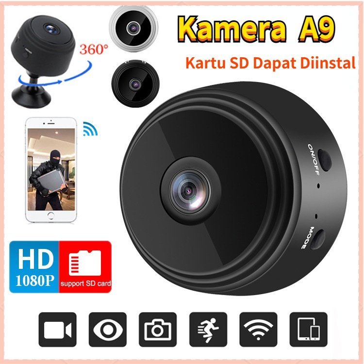 【COD】CCTV Wireless Kamera/A9 HD 1080P WIFI/Pemantauan Keamanan Rumah Kamera Inframerah/Smart Camera