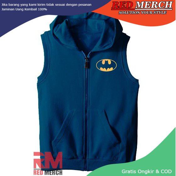 jaket VEST ZIPPER ANAK Motif BATMAN