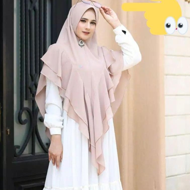 MURAH MERIAH Jilbab Instan Khimar Hijab Tania Syari Jumbo Ceruty 2 Layer Jersey Terbaru