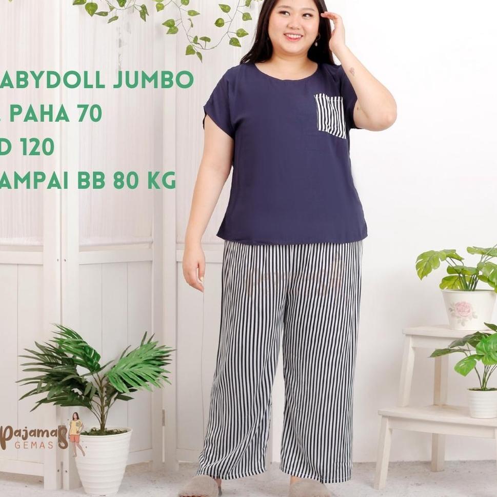 Harga Termuraah BABYDOLL JUMBO PANJANG / PIYAMA RAYON JUMBO