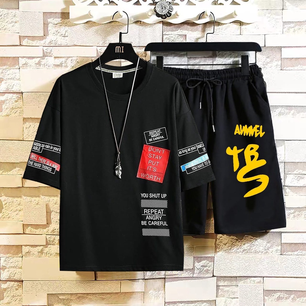 COD/AN/ -setelan pria baju+celana pakaian pria set terbaru fordande setelan santai-