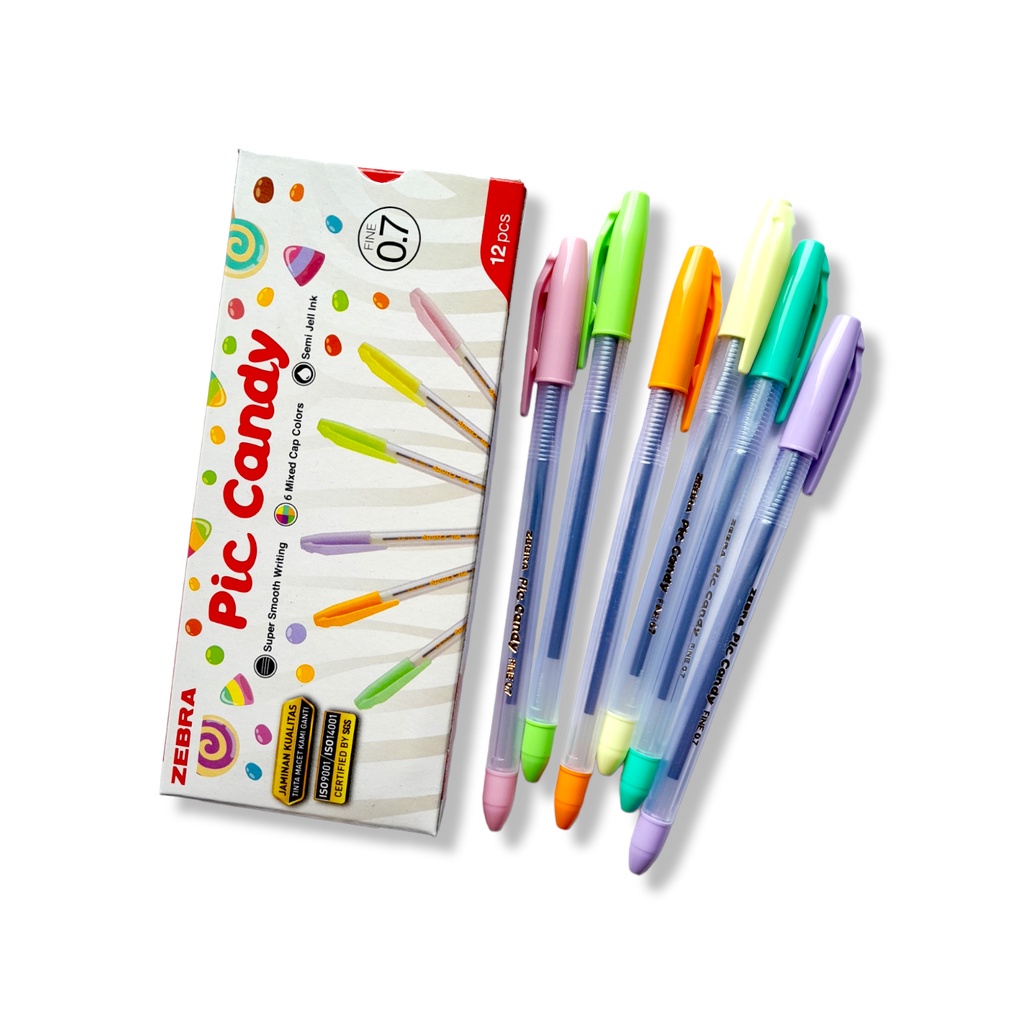 

ZEBRA Pulpen Pic Candy 0.7 HITAM -[ Ecer ]