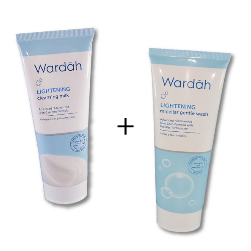 ✿ELYSABETHME✿ Wardah Paket Double Cleansing pembersih wajah dari makeup bedak