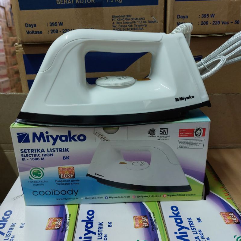 Miyako Setrika EI 1008 M Ungu/ Biru/Putih Gosokan Baju Miyako Electric Iron Miyako