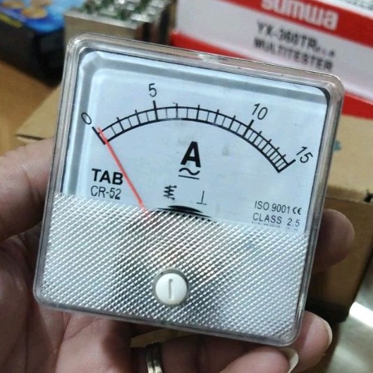 HEAVY DUTY 🆗 1 Set Panel Meter TAB ✓ CR-52 15A | Pengukur Indirect Analog Modul Jarum AC DC Ampere A
