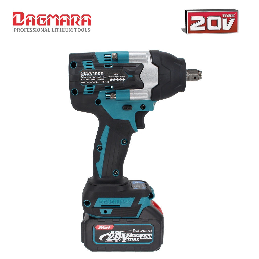 Dagmara 1/2 Inch 700N.m Brushless Heavy Duty Cordless Impact Wrench Y0165