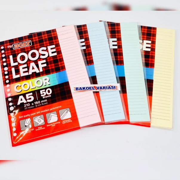 

P77 Loose Leaf Warna & Rainbow A5 50 Big Boss GRATIS ONGKIR ㅡ