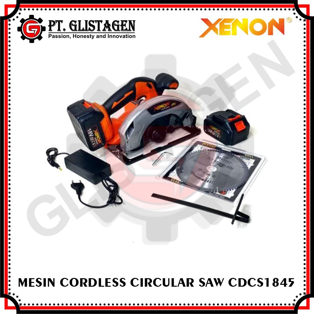 XENON CDCS1845 Circular Saw Cordless Baterai Mesin Potong Kayu 7 Inch