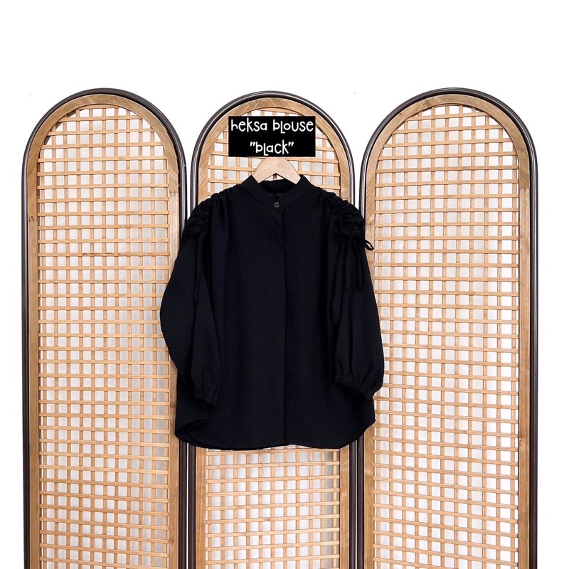 AKSA BLOUSE HEKSA BLOUSE LOCANA/ORI LOCANA/BLOUSE LENGAN BALON/BLOUSE FUCHIA