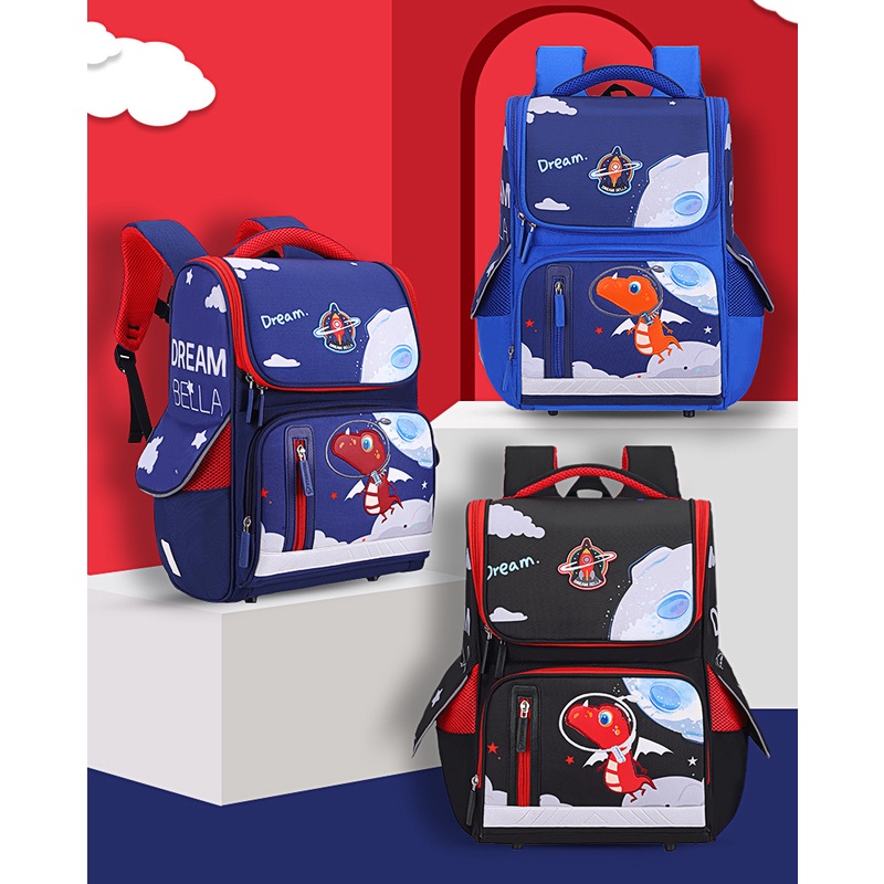 Ransel Anak-anak Tas Sekolah Dinosaurus Anak Laki-laki Ransel Sekolah Dasar Tas Buku Anak Kapasitas Besar Mochila Infanti Escolar