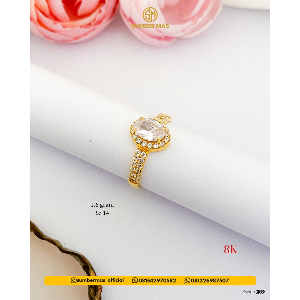 DIAMOND LOOK RINGS 8K - SUMBER MAS