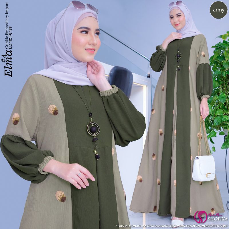 Elma Dress #4 By Shofiya || Gamis Ori