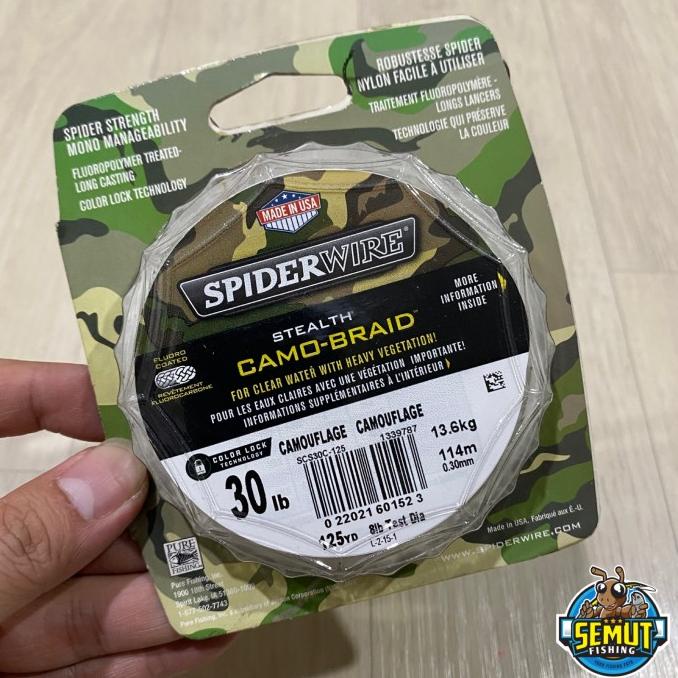 [Last Stock] Pe Spiderwire 30Lb 125Yd Stealth Camo-Braid
