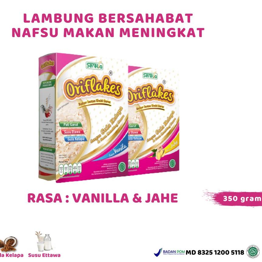 

☈ Oriflakes sereal umbi garut asam lambung susu oriflakes gastro maag gerd 350 gram bubur oriflakes umbi garut ✼