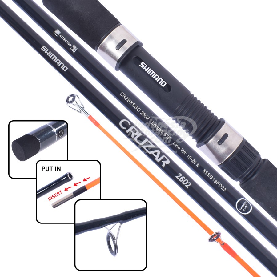 Joran Spinning Shimano Cruzar BX SG sambung 2 Size 2602 Terbaru