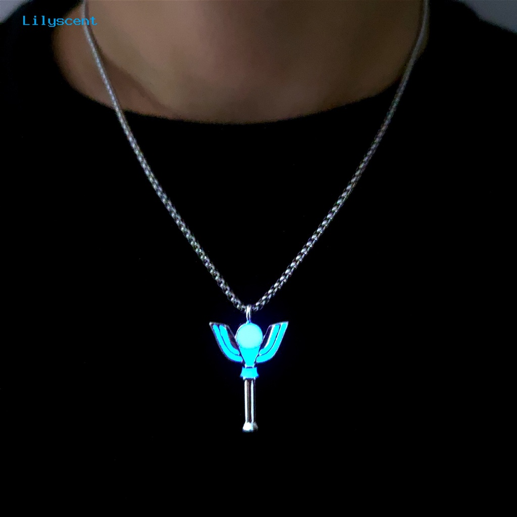 [LS] Unisex Kalung Lucu Kartun Electroplating Geometris Anti Luntur Dekorasi Hadiah Ulang Tahun Luminous Transformer Pendant Necklace Perhiasan Pesta Untuk Pelajar