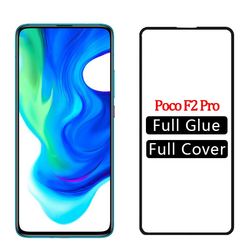 Pelindung Layar Bahan Tempered Glass Poco F2 Pro Paket 2 in 1