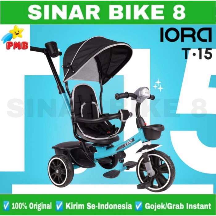 Sepeda Roda Tiga Tricycle Anak PMB T-15 Kursi Putar