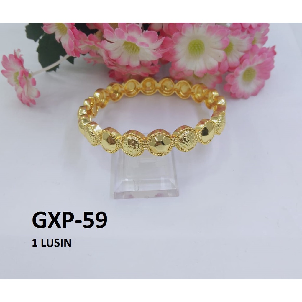 GELANG XP EMAS GOLD TEKSTUR BULAT BULAT TERMURAH / DUNIA GELANG TERBARU