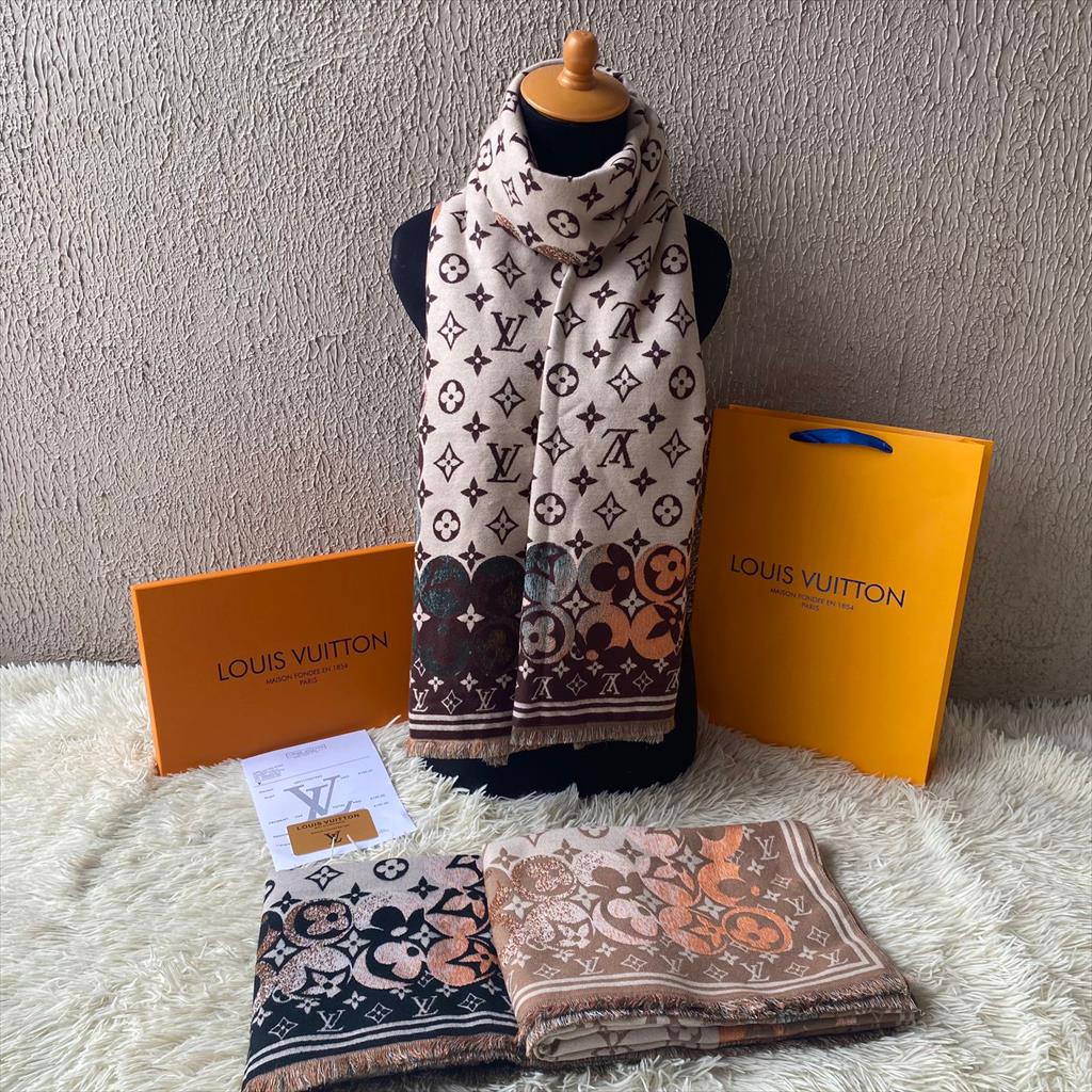 LUXY LX4062 SELENDANG WANITA SCARF / SYAL BRANDED FULL SET LENGKAP PAPERBAG + BOX + FAKEBILL IMPORT QUALITY KUALITAS PLATINUM 1:1