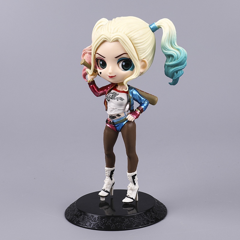 1pcs Anime Wonder Woman Harley Quinn Angka Boneka PVC Mata Besar Model Princess Dekorasi Kue Mainan Untuk Anak Perempuan