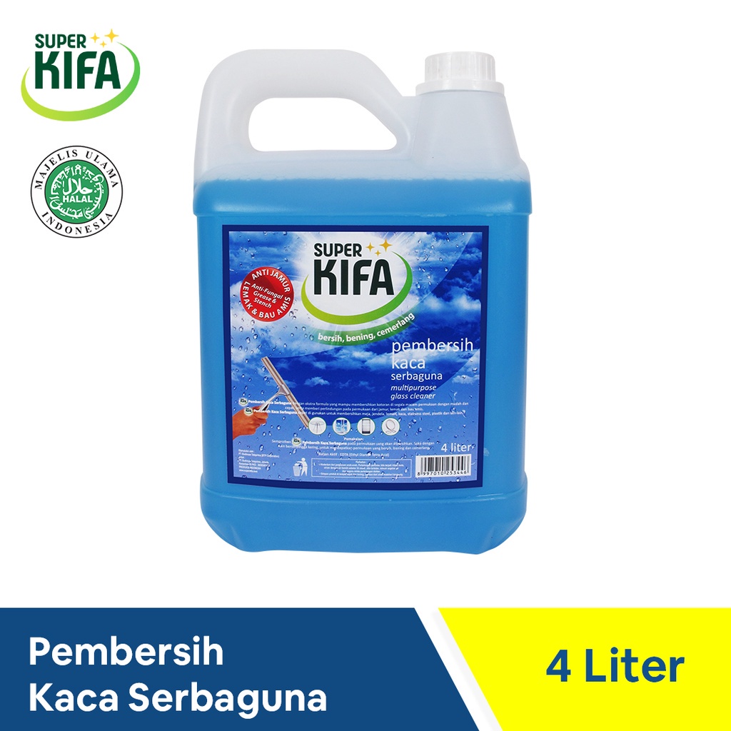 SUPER KIFA Jerigen Pembersih Kaca 4L - Pembersih Super Kifa