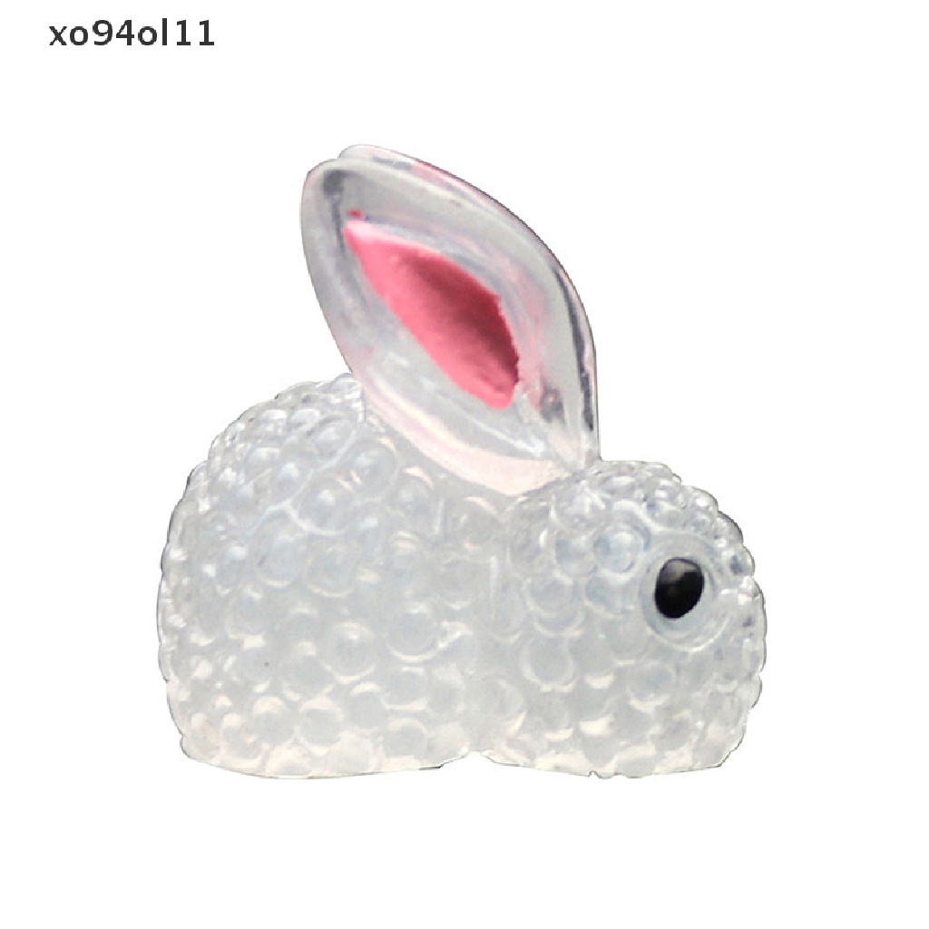 Xo 10 Pcs Lucu Mini Luminous Resin Bunnies Ornamen Glow In The Dark Miniatur Angka Kelinci Mikro Lanskap Dekorasi Rumah Boneka OL