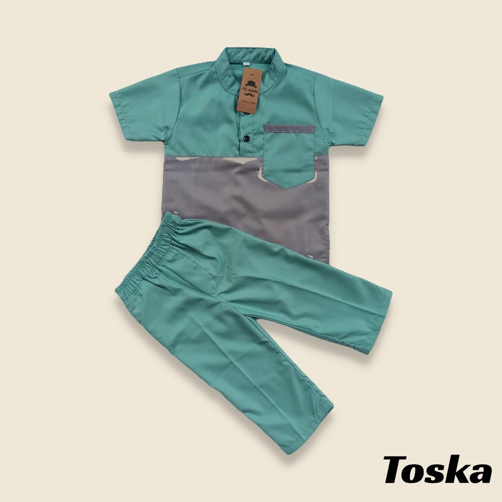 Baju Koko Anak Setelan Baju dan Celana Umur 1-9 Tahun Bahan Adem Dan Lembut Unggul Fashion