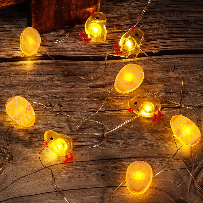 1 / 2m Exquisite String Light Festival Eco-friendly Lamp 10 / 20 LEDs Easter Chicks Eggs Fairy Lamps Gifts Party Supplies