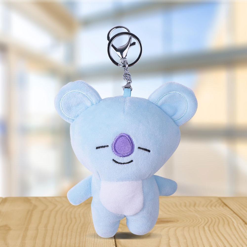 Timekey KPOP BTS BT21 Plush Toy Keychain Boneka Mainan Lembut Dekorasi Rumah Kantor A7K5