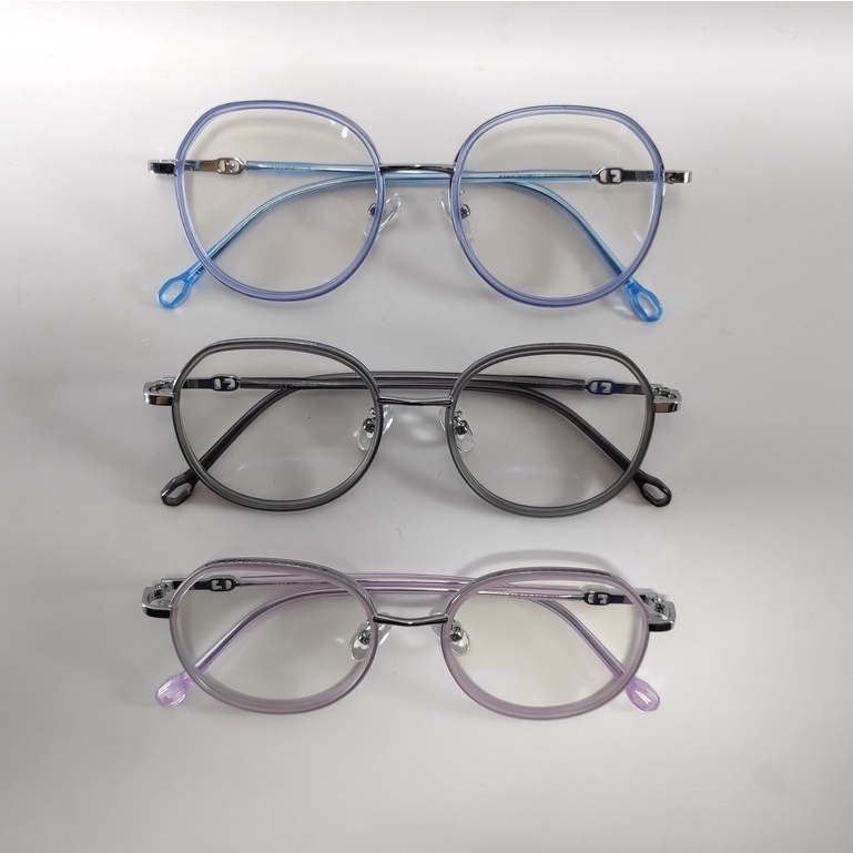 Kacamata 2325 Lensa ANTI BLUERAY BLUECROMICKacamata Murah Anti Radiasi Kaca Mata Minus Wanita Pria  / Eyeglass / BS