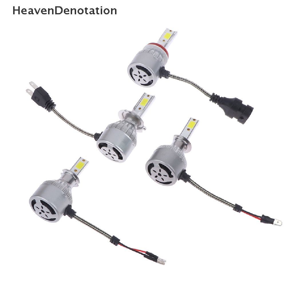 [HeavenDenotation] H1 H7 H11 COB Lampu Bohlam Led Mobil Hi-Lo Beam 36W 16000LM 6000K Lampu Mobil Led HDV