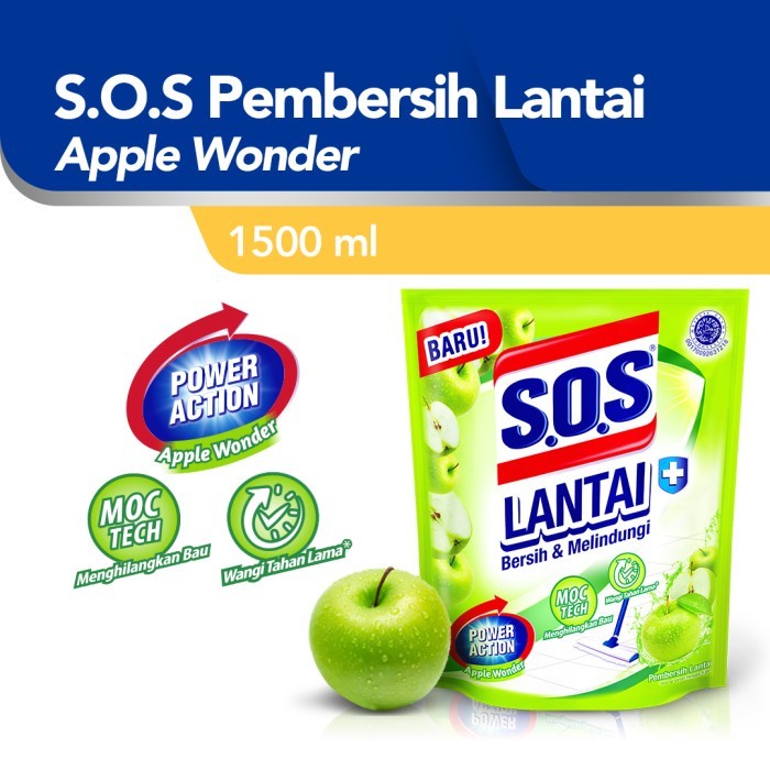 SOS PEMBERSIH LANTAI REFILL 1500 APPLE WONDER