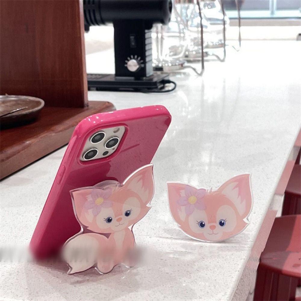 AUGUSTINA Finger Ring Phone Holder Untuk Ponsel Kartun LinaBell 3D Lipat Smartphone Dukungan Perekat Anti Jatuh LinaBell Phone Bracket