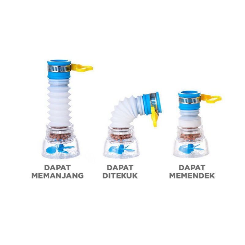 Sambungan Kran Air | Saringan Kran Air | Sambungan Kran Air FLEXIBLE Filter Air Anti Splash | Keran Filter