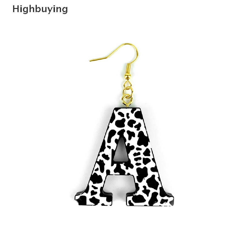 Hbid Leopard Print Alphabet Number Pendant Hias Epoxy Resin Cetakan DIY Alphabet Earrings Number Keychain Cetakan Silikon Membuat Perhiasan Hadiah Glory