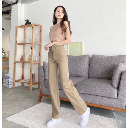 Weki Kulot Highwaist Jeans Cream