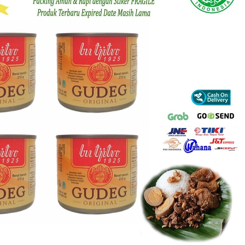 

♔ Gudeg Kaleng Bu Tjitro Original Paket Hemat Special Promo - Isi 4Pcs ☉