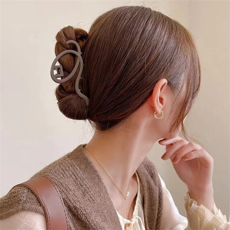 Woman Frosted Irregular Ponytail Hair Holder/Temperamen Geometris Rambut Cakar/Korea Note Hiu Klip Aksesoris Rambut