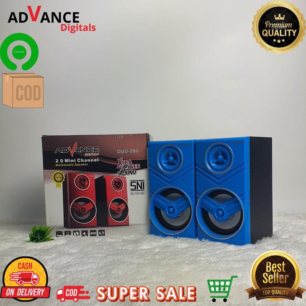 SPEAKER SPEKER LAPTOP MULTIMEDIA MINI ADVANCE DIGITALS DUO-080 XTRA POWER SOUND 3 INCH