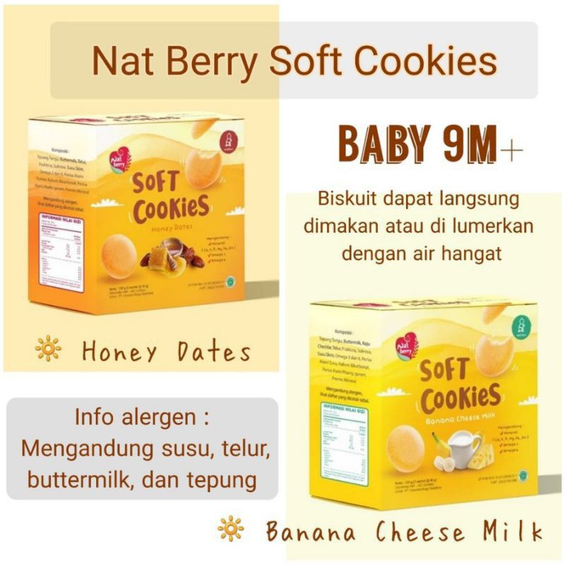 Nat Berry Soft Cookies 120 gr