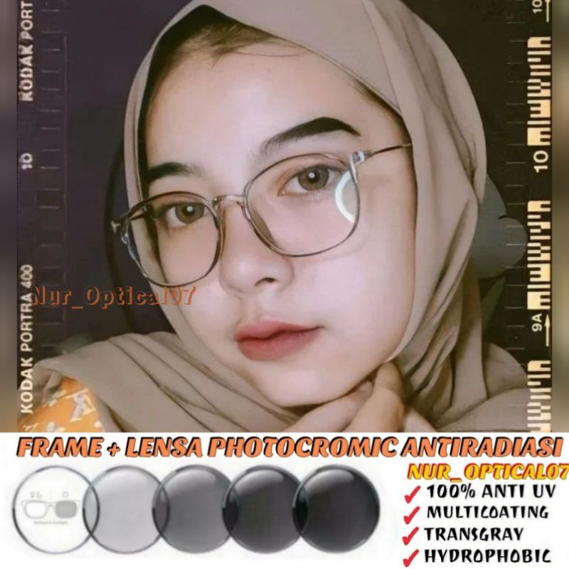 FRAME Paket PHOTOCROMIC 2124 Lentur (Frame Minus+Lensa Anti Radiasi)