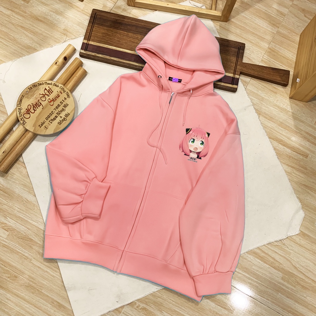 JAKET ANYA FORGER HOODIE ZIPPER KOREA STYLE ANIME | DHEA FASHION
