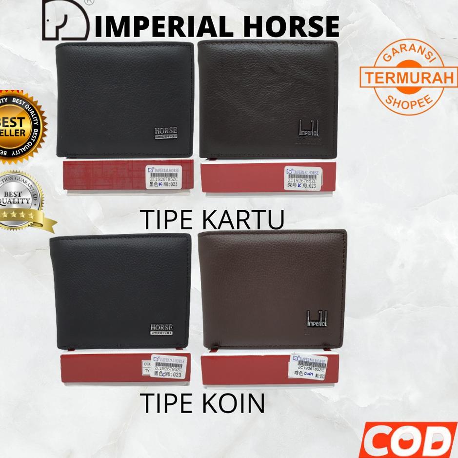 ☑ Dompet Pria Kulit Asli Dompet Lipat Original Import |Dompet Cowo Imperial Horse(Horse ●
