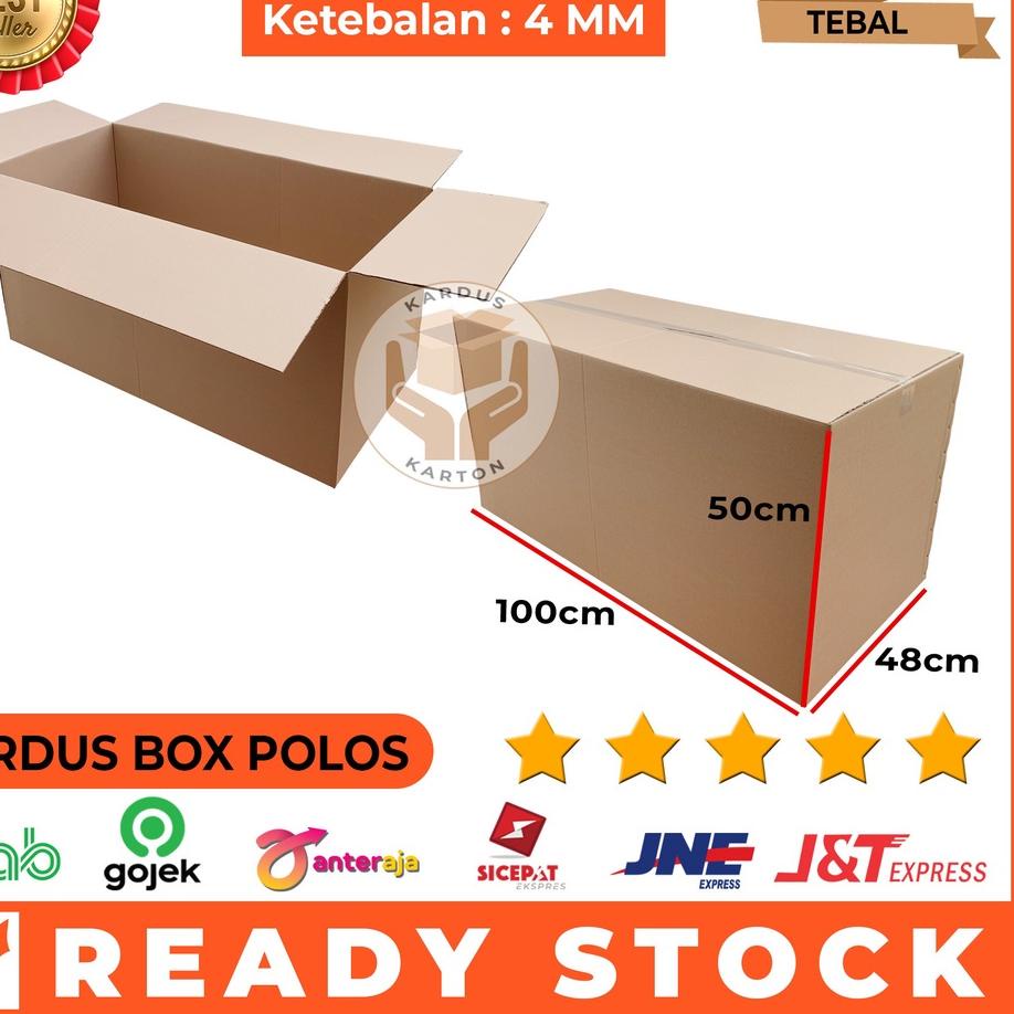 

TERLARIS BRANDS FESTIVAL Kardus Besar Jumbo – Karton Box Polos 100 x 48 x 50 Packing Pindahan !!!